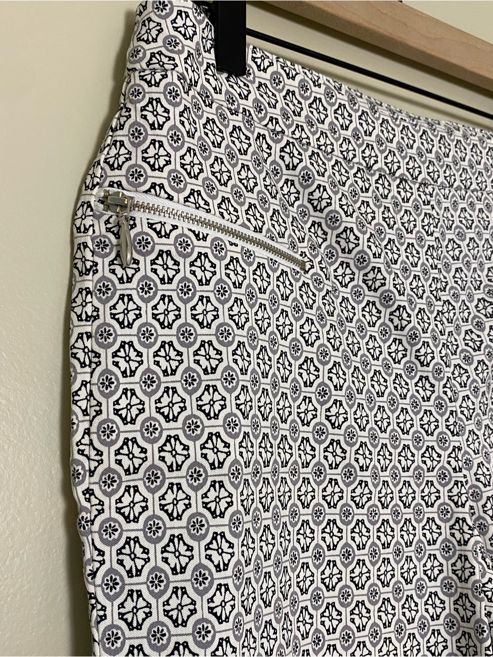 Jules & Leopold Geometric Floral Stretch Pants Medium Office Modern Classic - Picture 3 of 12